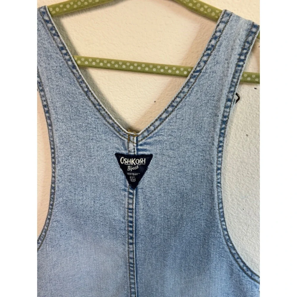 OshKosh B'gosh Denim Overalls Toddler 5T Light Wash Vestbak Carpenter Jeans